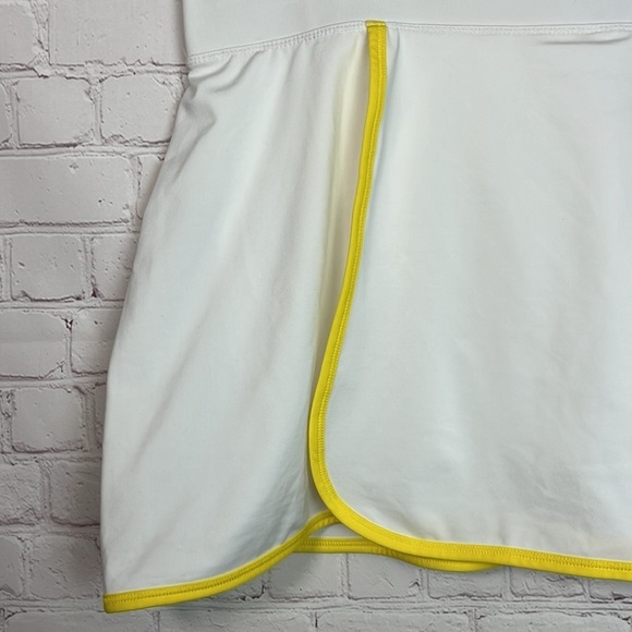 Adidas Climalite White and Yellow Tennis Skort - Picture 2 of 10